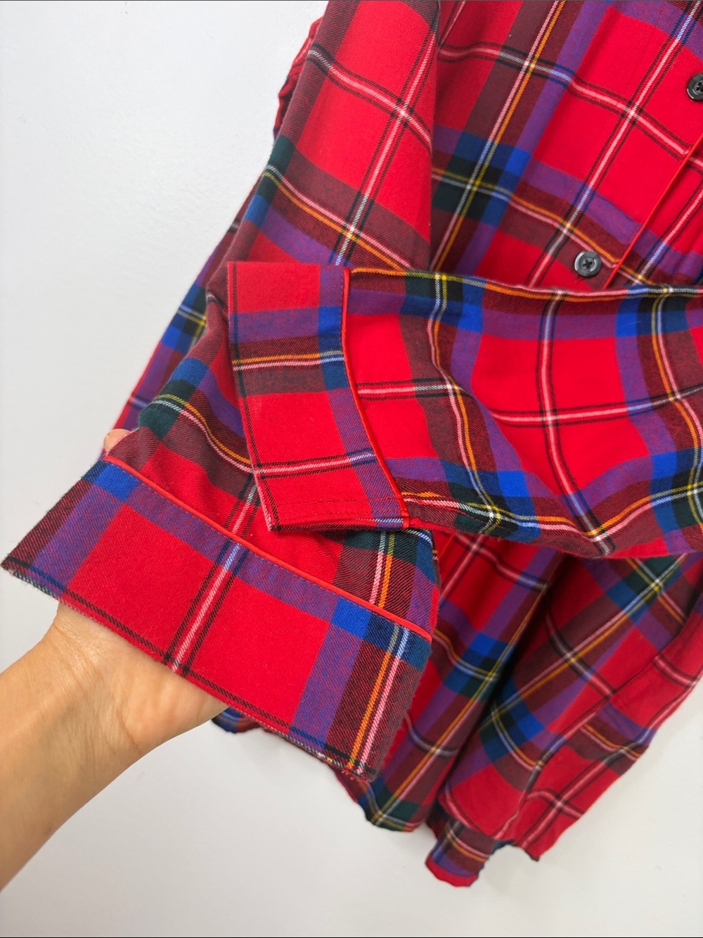 Lauren Ralph Lauren Pajamas Womens Large Red Tartan Plaid Cotton Flannel PJs - Picture 9 of 15
